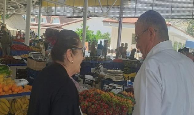 Başkan Topaloğlu Çamyuva pazarında