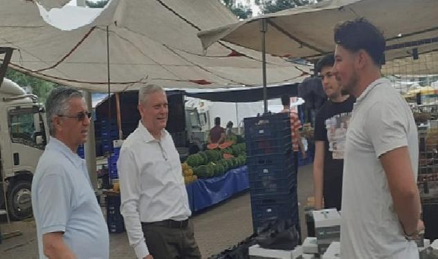 Başkan Topaloğlu’ndan Göynük Pazar esnafına ziyaret