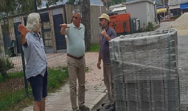Başkan Topaloğlu Beldibi’nde yol çalışmalarını inceledi