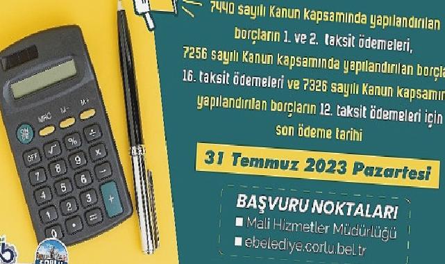 Borç Yapılandırma Ödemelerinde Son Gün 31 Temmuz