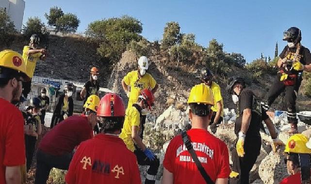 Milas belediyesi arama kurtarma ekibi eğitimlerine devam ediyor 