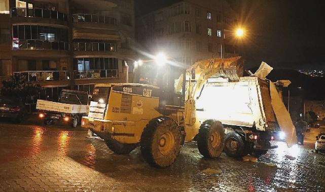 Çatısı uçan okula belediye ekiplerinden anında müdahale