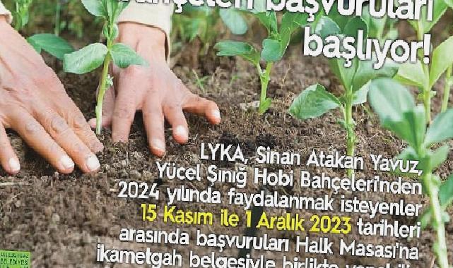 Hobi bahçeleri başvuruları başlıyor!
