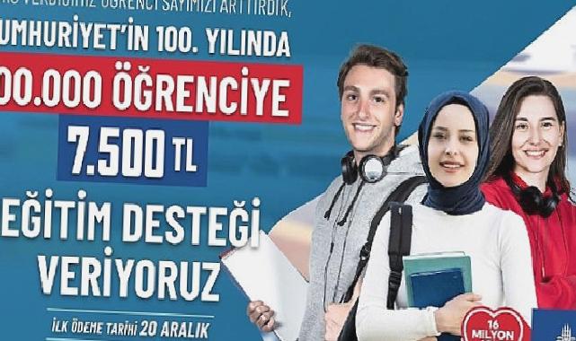 Cumhuriyet’in 100. Yılında 100 bin öğrenciye eğitim desteği