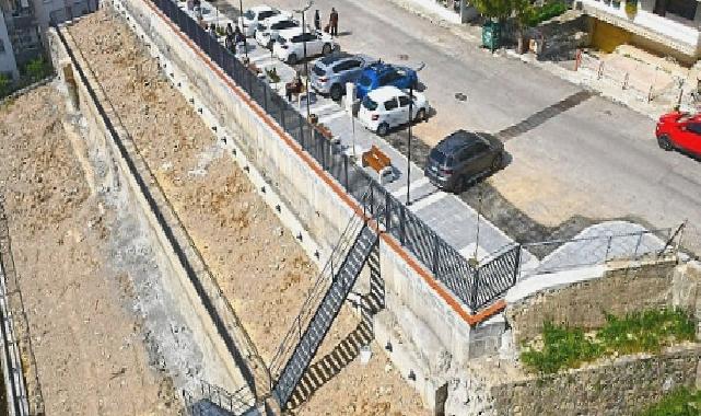 Karabağlar Belediyesi 38 milyon lirayı bulan yatırımla yıkılan istinat duvarlarını yaptı