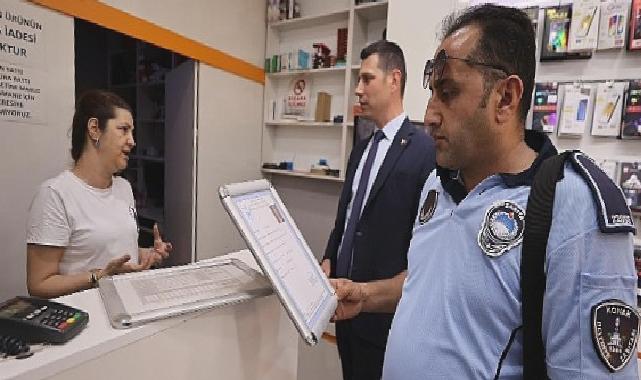 Konak zabıtasından ruhsat ve kaldırım işgaline sıkı denetim