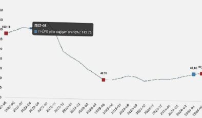 Tüik: Yurt İçi Üretici Fiyat Endeksi (Yİ-ÜFE) yıllık %57,68 arttı, aylık %1,96 arttı